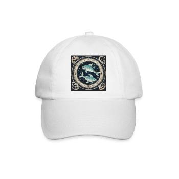 Zodiac Pisces - Baseballkappe - Weiß/Weiß - Vorne