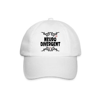 NEURODIVERGENT - Neurodiversität - Baseballkappe - Weiß/Weiß - Vorne