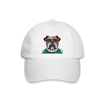 Bulldogge - Baseballkappe - Weiß/Weiß - Vorne