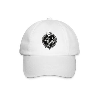 Skelett / Knochen / Anatomie / Halloween/ Grusel - Baseballkappe - Weiß/Weiß - Vorne