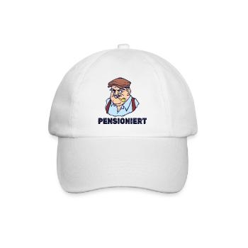 Abschied Senior Ruhestand Lebensabend Rente Spruch - Baseballkappe - Weiß/Weiß - Vorne