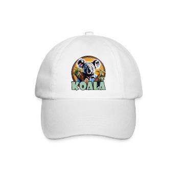 Koala / Tierwelt / Eukalyptus / Baumbewohner / Zoo - Baseballkappe - Weiß/Weiß - Vorne
