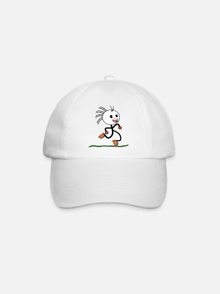 Strichmännchen Laufen SPORT RUNNING LÄUFER - Baseballkappe - Weiß/Weiß