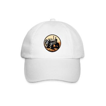 Traktor / Landwirtschaft / Bauer / Feldarbeit - Baseballkappe - Weiß/Weiß - Vorne
