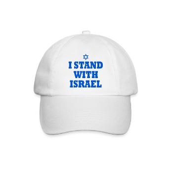 I Stand with israel - Baseballkappe - Weiß/Weiß - Vorne