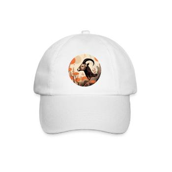 Sternzeichen Steinbock - Baseballkappe - Weiß/Weiß - Vorne