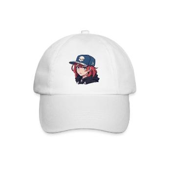Skater-Mädchen - Baseballkappe - Weiß/Weiß - Vorne