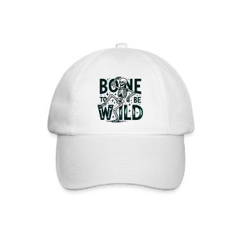 Bone to be wild - Baseballkappe - Weiß/Weiß - Vorne