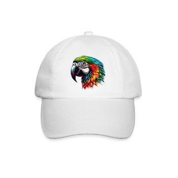 Papageien-Ara - Baseballkappe - Weiß/Weiß - Vorne