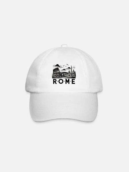 Rom - Baseballkappe - Weiß/Weiß