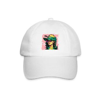 Mädchen im urbanen Stil - Baseballkappe - Weiß/Weiß - Vorne
