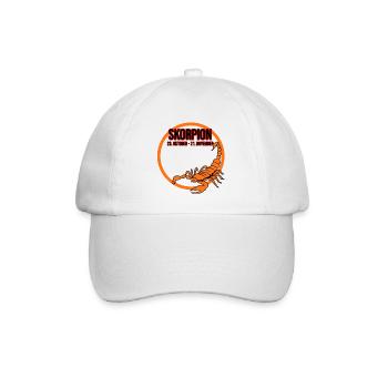 Skorpion Sternzeichen - Baseballkappe - Weiß/Weiß - Vorne