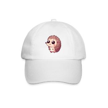 Liebevolles Igel Motiv für Kinderkleidung - Baseballkappe - Weiß/Weiß - Vorne
