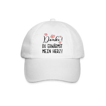 DANKE SPRÜCHE - DANKBARKEIT AUSDRÜCKEN - Baseballkappe - Weiß/Weiß - Vorne