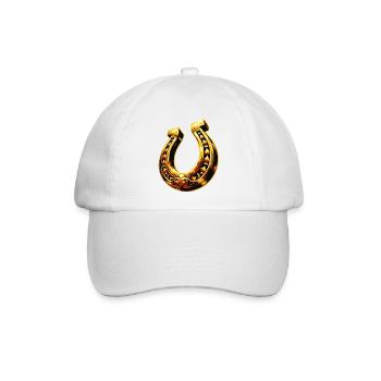 Horseshoe | Glücks-Hufeisen - Baseballkappe - Weiß/Weiß - Vorne