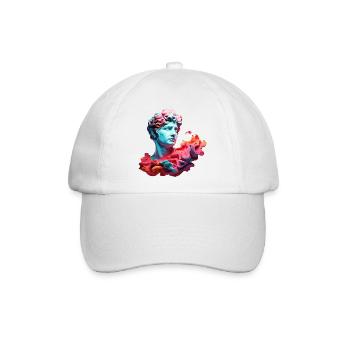 Neon-Psychedelische Büste - Baseballkappe - Weiß/Weiß - Vorne