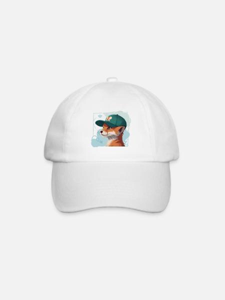 Cooler Fuchs - Baseballkappe - Weiß/Weiß