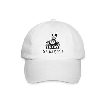 spinnetou wortspiel spinne lustig winnetou - Baseballkappe - Weiß/Weiß - Vorne
