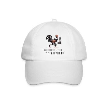 mein lieblingstier ist der zapfhahn bier lustig - Baseballkappe - Weiß/Weiß - Vorne