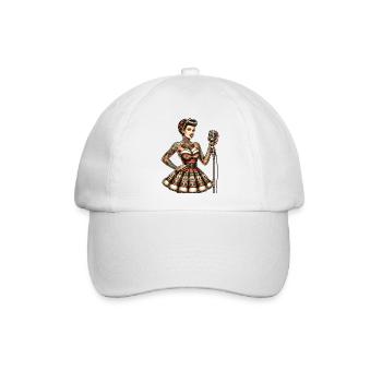 Christmas Rockabella: Festliche Vintage-Charme - Baseballkappe - Weiß/Weiß - Vorne