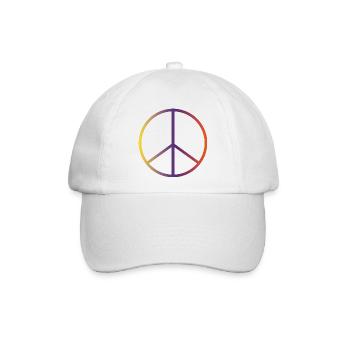Symbol Peace - Baseballkappe - Weiß/Weiß - Vorne