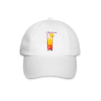 Tequila Sunrise Cocktail Longdrink - Baseballkappe - Weiß/Weiß - Vorne
