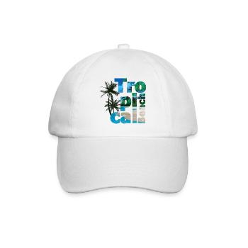 Tropical Beach - Baseballkappe - Weiß/Weiß - Vorne