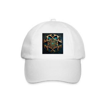 Heilige Geometrie - Baseballkappe - Weiß/Weiß - Vorne