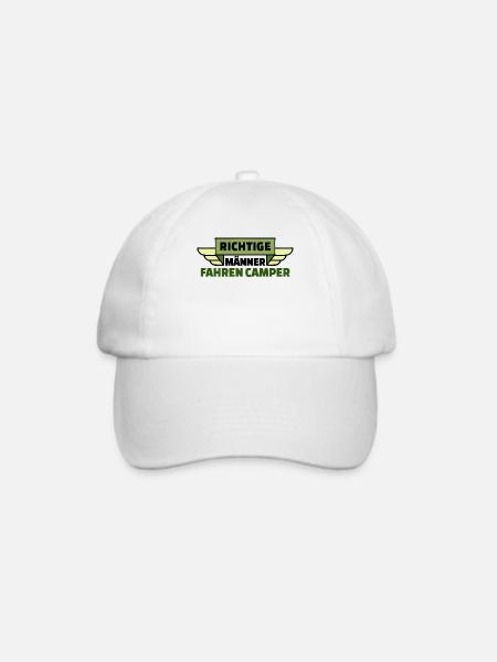 Wanderer Camping Camper Wohnwagen Statement - Baseballkappe - Weiß/Weiß