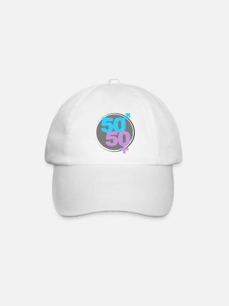 50/50 - Baseballkappe - Weiß/Weiß