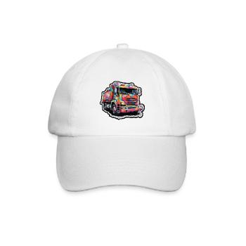 Truck / LKW / Lastfahrzeug / Fracht / Straße - Baseballkappe - Weiß/Weiß - Vorne