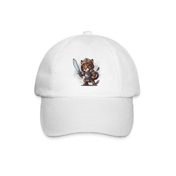 Tiger-Krieger - Baseballkappe - Weiß/Weiß - Vorne