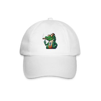 Krokodil - Baseballkappe - Weiß/Weiß - Vorne