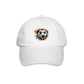 Fußball / spiel / Ball / Spielfeld / schießen - Baseballkappe - Weiß/Weiß - Vorne
