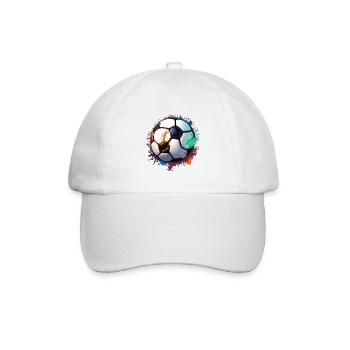 Fußball / spiel / Ball / Spielfeld / schießen - Baseballkappe - Weiß/Weiß - Vorne