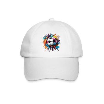 Fußball / spiel / Ball / Spielfeld / schießen - Baseballkappe - Weiß/Weiß - Vorne