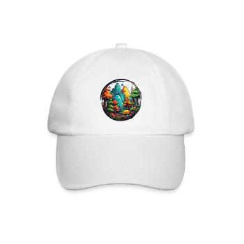 Wald / Wildnis / Natur / Bäume / grün / Idylle - Baseballkappe - Weiß/Weiß - Vorne