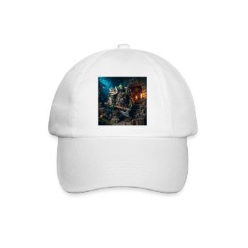 Orc Design 2 - Baseballkappe - Weiß/Weiß - Vorne