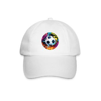 Fußball / spiel / Ball / Spielfeld / schießen - Baseballkappe - Weiß/Weiß - Vorne