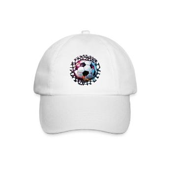 Fußball / spiel / Ball / Spielfeld / schießen - Baseballkappe - Weiß/Weiß - Vorne