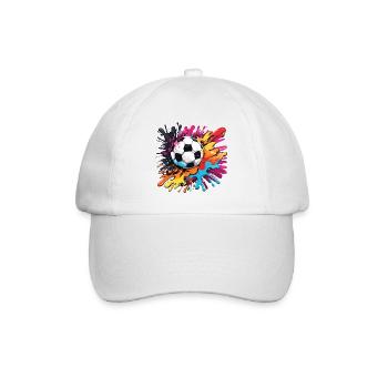 Fußball / spiel / Ball / Spielfeld / schießen - Baseballkappe - Weiß/Weiß - Vorne