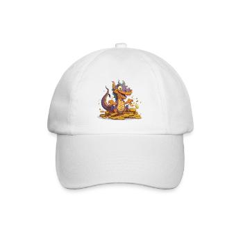 Der gierige Drache - Baseballkappe - Weiß/Weiß - Vorne