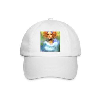 Kreative Powerfrau Digital-Art - Baseballkappe - Weiß/Weiß - Vorne