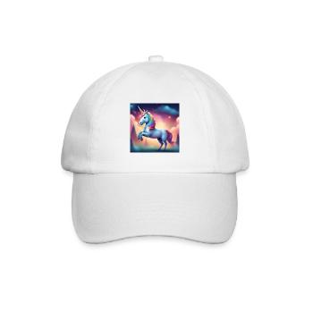 Einhorn, Fantastisches Tier, Fabeltier - Baseballkappe - Weiß/Weiß - Vorne
