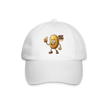 Crazy Veggies: Potato thumbs up - Baseballkappe - Weiß/Weiß - Vorne