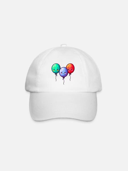 Ballons für Kinder - Baseballkappe - Weiß/Weiß
