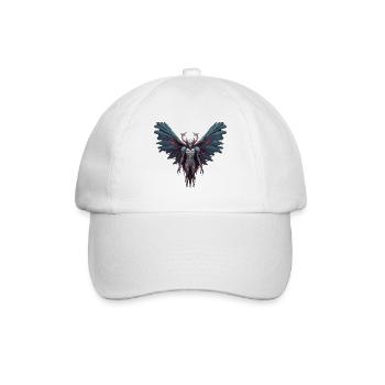 Mothman / Motte / Insekt / Fabelwesen / Flatterer - Baseballkappe - Weiß/Weiß - Vorne