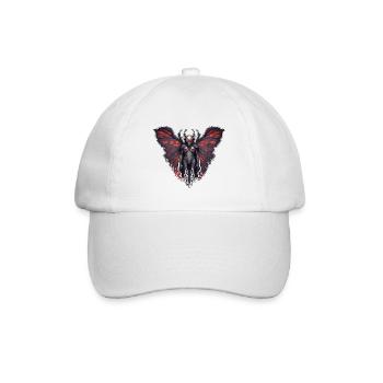 Mothman / Motte / Insekt / Fabelwesen / Flatterer - Baseballkappe - Weiß/Weiß - Vorne
