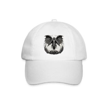 Mothman / Motte / Insekt / Fabelwesen / Flatterer - Baseballkappe - Weiß/Weiß - Vorne