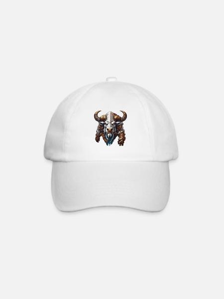 Minotaur / griechische Mythologie / Kreatur - Baseballkappe - Weiß/Weiß